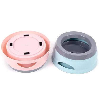 Plastic anti Spill Dog Bowl for Travel Floating Design Pet Drinking Water Feeder No Wetting Mouth Dog Cat Supplies