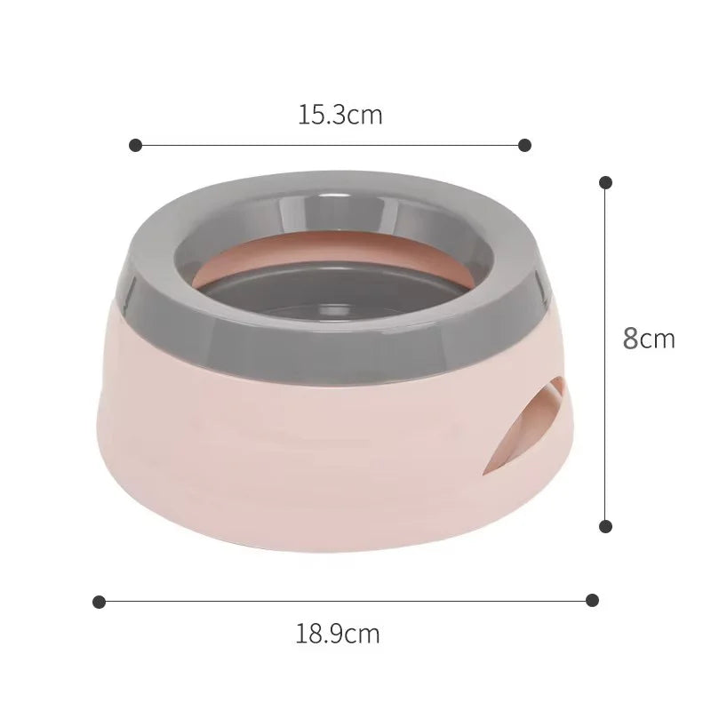 Plastic anti Spill Dog Bowl for Travel Floating Design Pet Drinking Water Feeder No Wetting Mouth Dog Cat Supplies