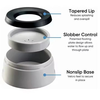 Plastic anti Spill Dog Bowl for Travel Floating Design Pet Drinking Water Feeder No Wetting Mouth Dog Cat Supplies