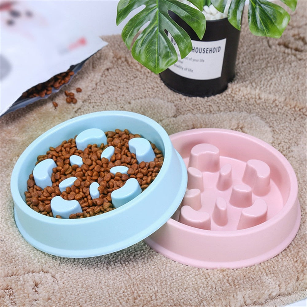 Pet Bowl anti Choking Slow Feeding Puzzle Feeder