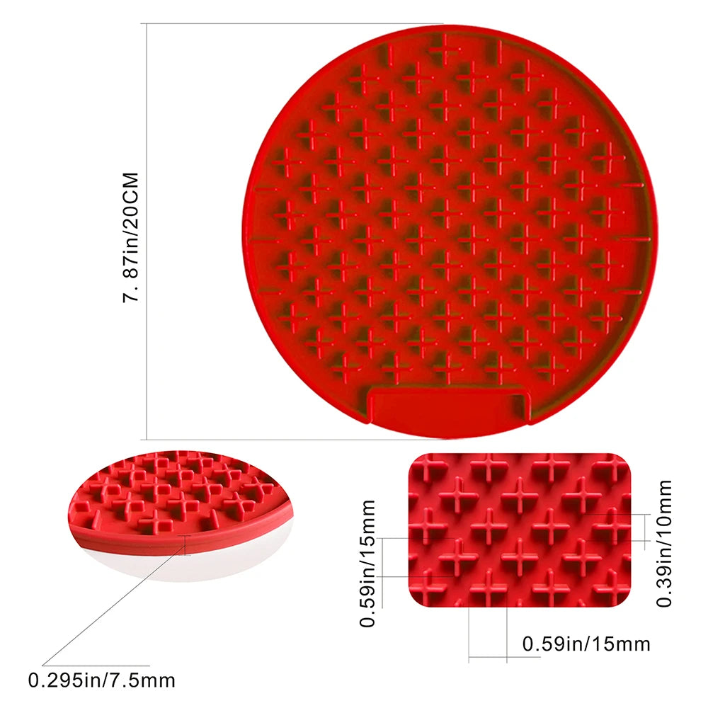 Mat for Dogs Cats Slow Food Bowls Silicone Pets Feeding Lick Pad Pet Slow Feeder Anxiety Food Container Lickimat for Dogs Puppy