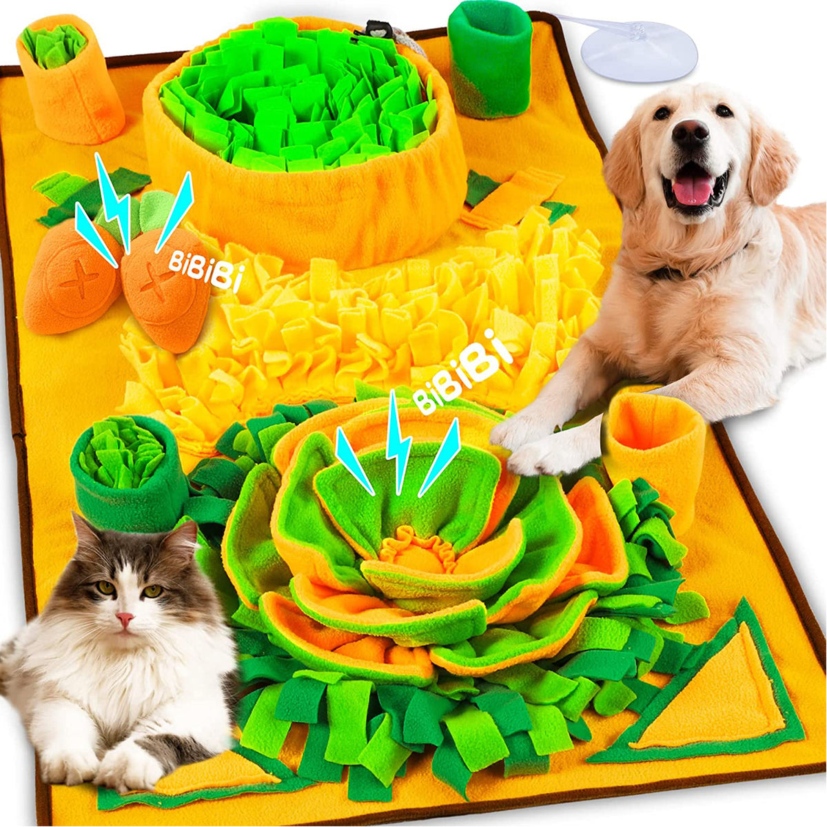 Large Snuffle Mat for Dogs Pet Interactive Training and Stress Relief Sniff Mat Feeding Mat Slow Feeder Dog Treat Mat Dog Toys