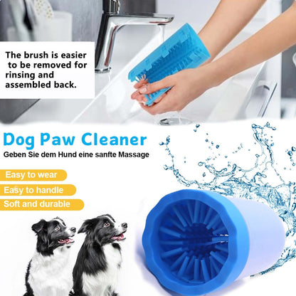 Dog Paw Cleaner,Paw Cleaner for Dog,Pets Foot Wash Cup-Dog Wash Paw Cup-Pet Foot Cleaner for Small Medium Breed Dogs/Cats Pet Clean Paws Miracle Tool(With 1 Towel& 1Brush)